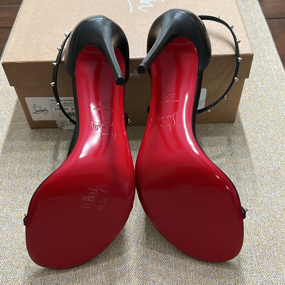 ❤️ Christian Louboutin RIOJANA SPIKES 100 Collector's Item - Picture 5 of 9